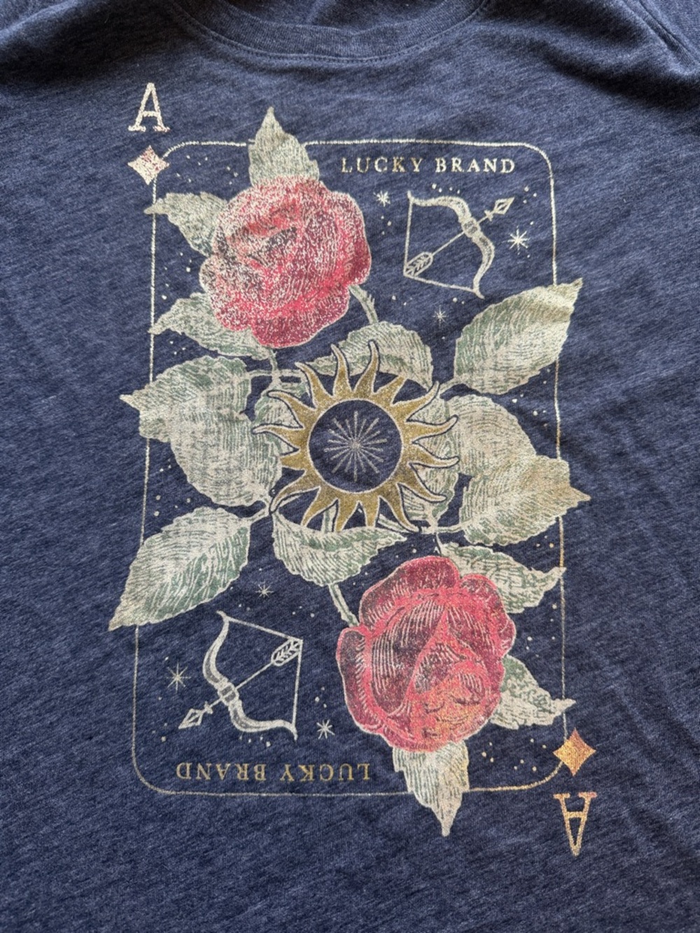 Lucky Brand soft medallion print tapestry, boho tee - Picture 3 of 5
